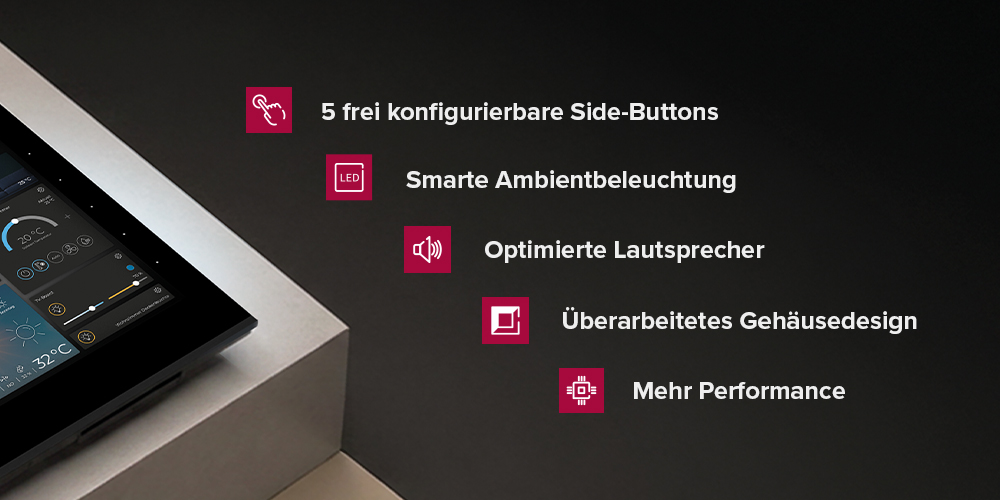 Neue Funktionen des KNX-Touchpanels Control 12 von PEAKnx