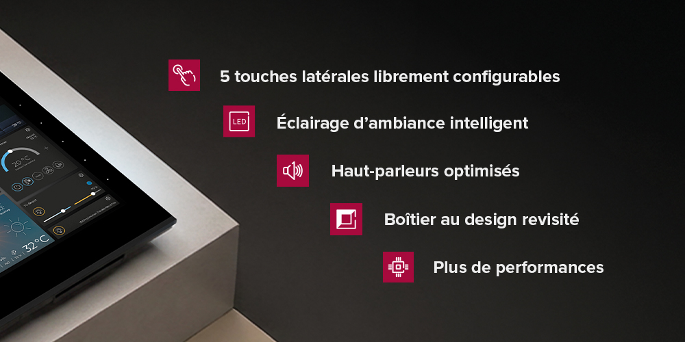 Nouvelles fonctionnalités du panneau tactile KNX Control 12 de PEAKnx