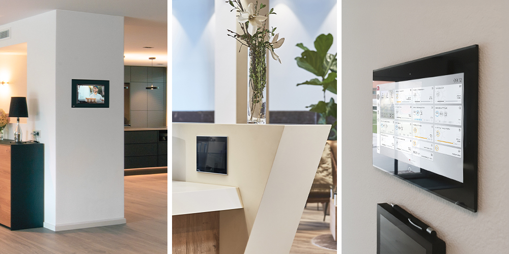 PEAKnx Touchpanels in unterschiedlichen Einbausituationen im Smart Home