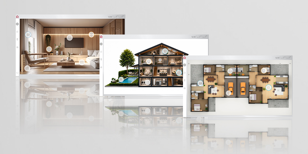 Individuelle Bedienoberflächen mit der YOUVI Custom Page für Räume, Gebäude und Grundrisse
