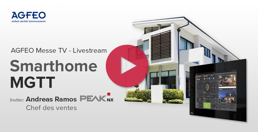 PEAKnx en tant qu'invité dans le flux en direct AGFEO sur le thème "Smarthome MQTT" 