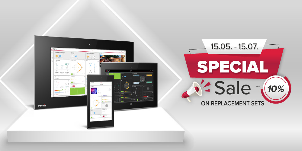 PEAKnx special sale: 10% on all touch panel replacement sets