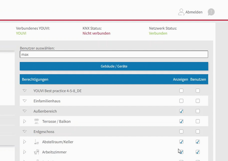 YOUVI user management