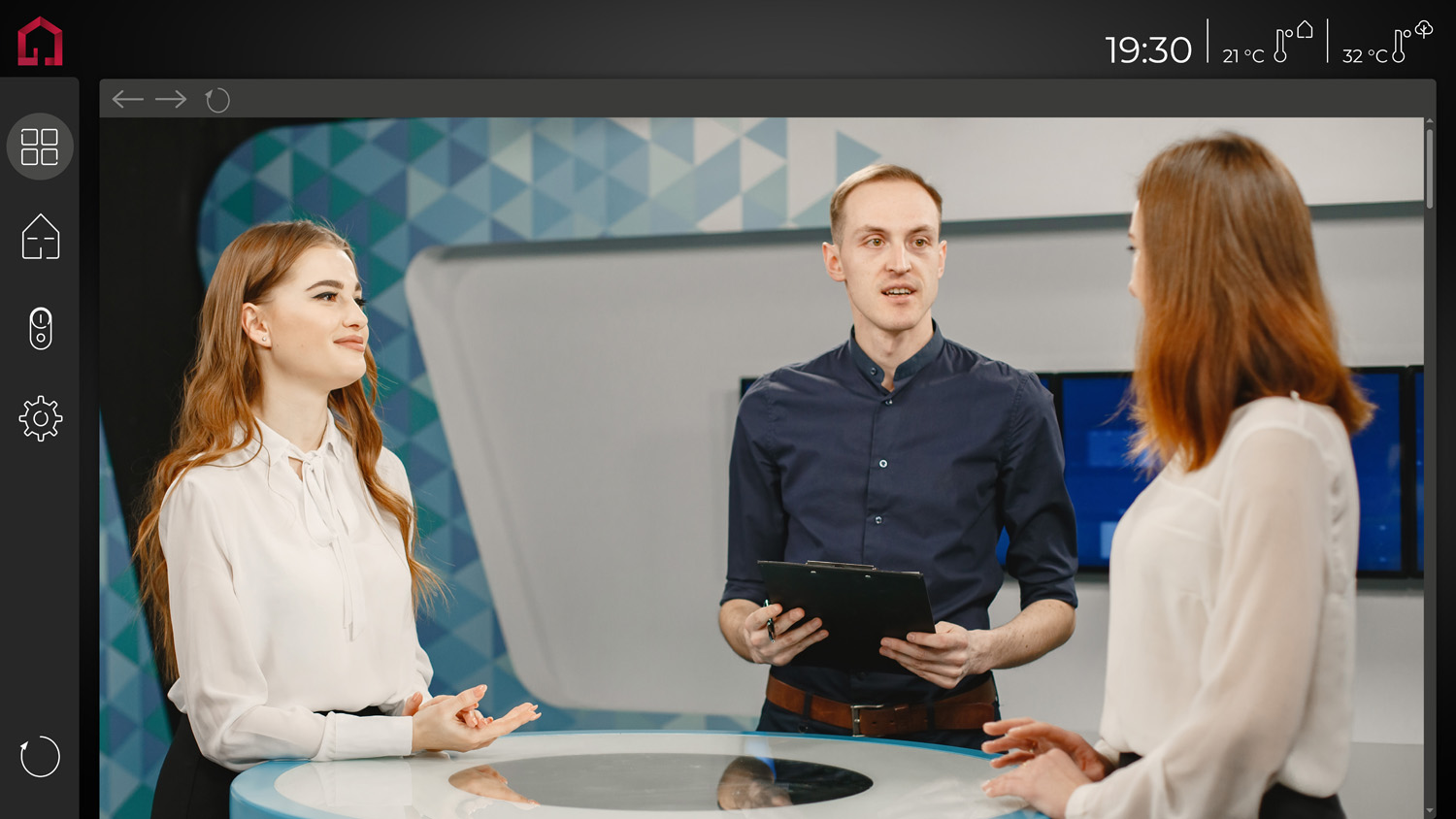 Widget web – Flux TV – Mode sombre