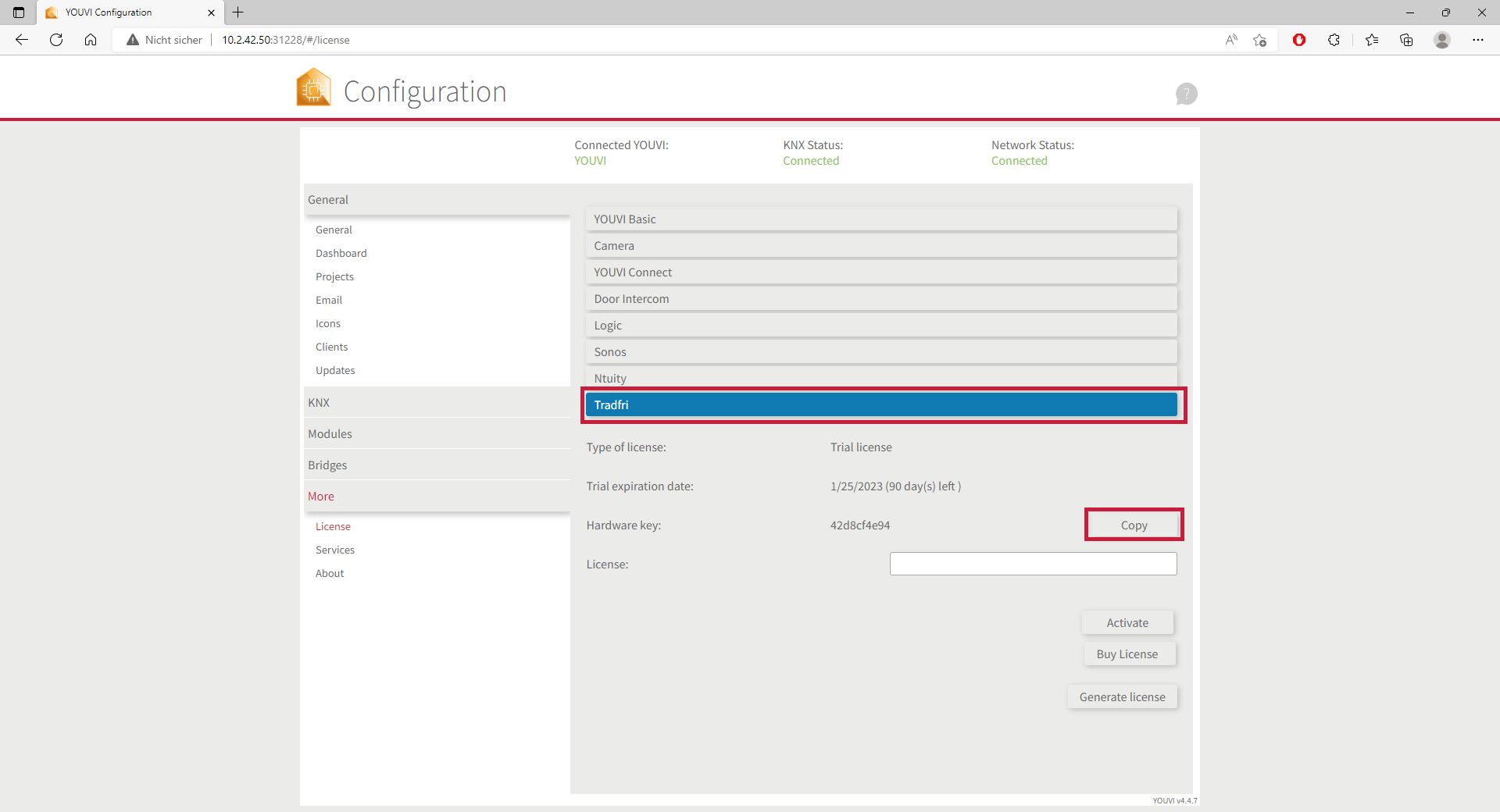 YOUVI Modul Installation Step 2