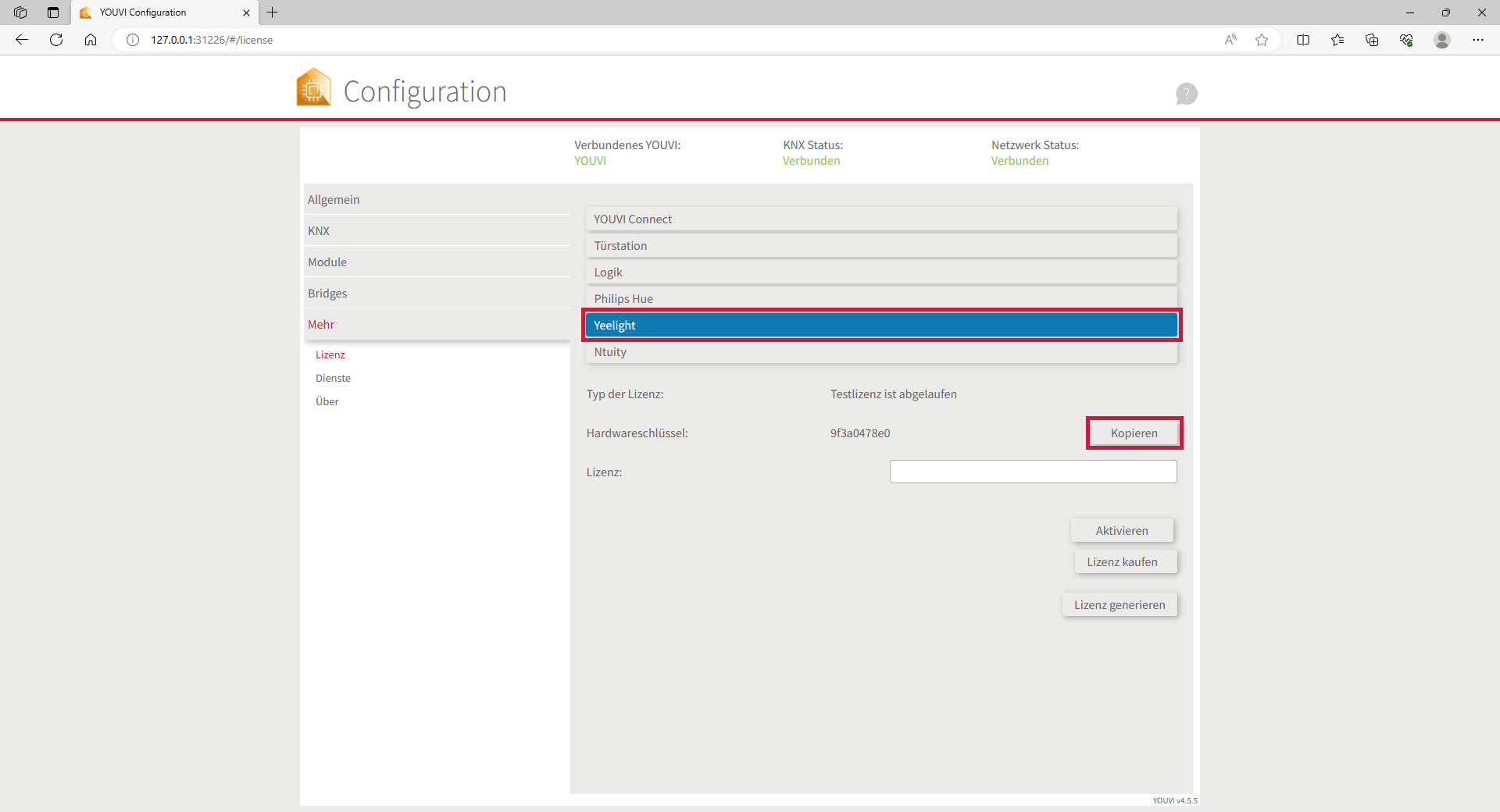 YOUVI Modul Installation Schritt 2